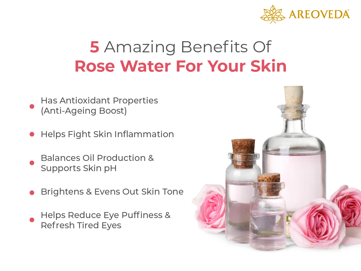 Rose Water: Benefits for Skin, Uses, Side Effects & How to Apply – AreoVeda